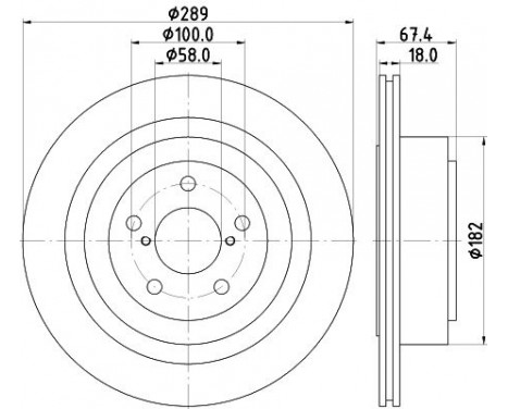 Brake disc 8DD 355 115-121 Hella