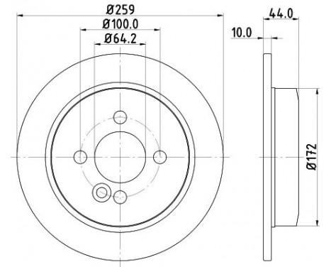 Brake disc 8DD 355 115-261 Hella