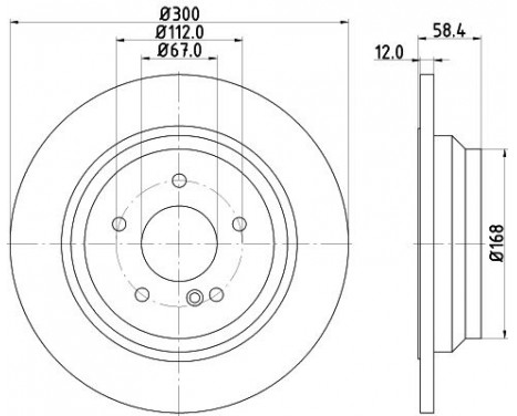 Brake disc 8DD 355 115-411 Hella