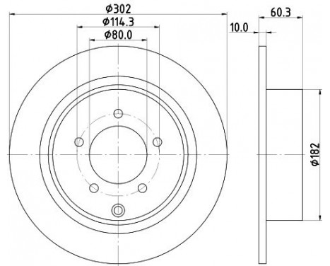 Brake disc 8DD 355 115-491 Hella