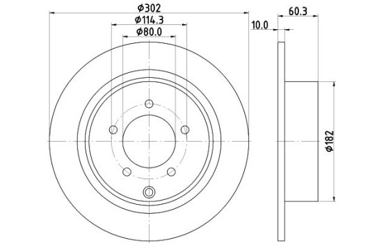 Brake disc 8DD 355 115-491 Hella