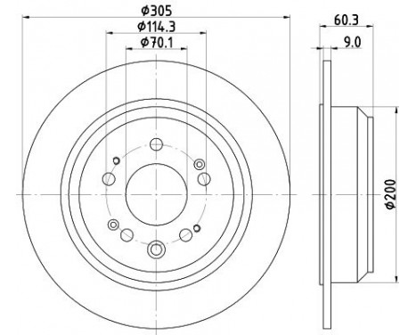 Brake Disc 8DD 355 116-111 Hella