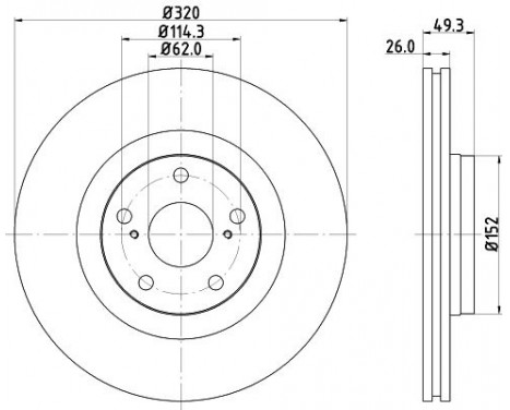 Brake Disc 8DD 355 116-131 Hella