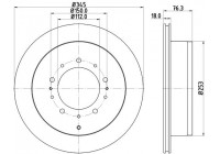 Brake disc 8DD 355 116-331 Hella