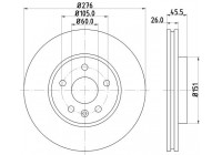 Brake disc 8DD 355 116-351 Hella