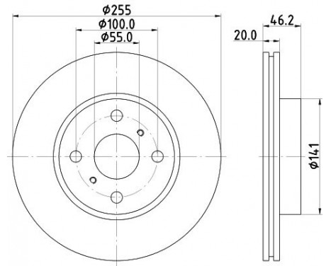 Brake Disc 8DD 355 116-411 Hella