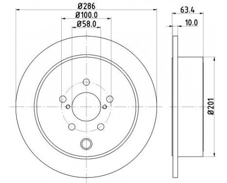 Brake Disc 8DD 355 116-421 Hella