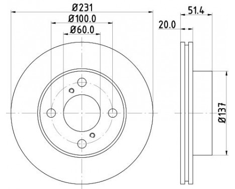 Brake disc 8DD 355 116-501 Hella Pagid GmbH