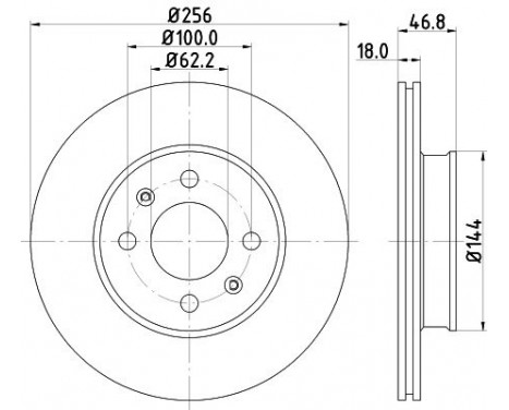 Brake Disc 8DD 355 116-561 Hella