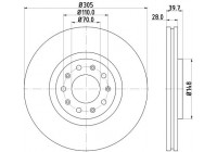 Brake disc 8DD 355 116-631 Hella