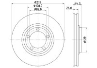 Brake Disc 8DD 355 116-741 Hella