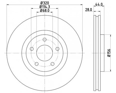 Brake Disc 8DD 355 116-761 Hella