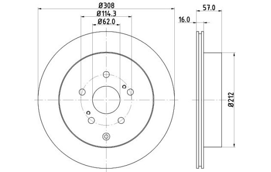 Brake disc 8DD 355 116-781 Hella