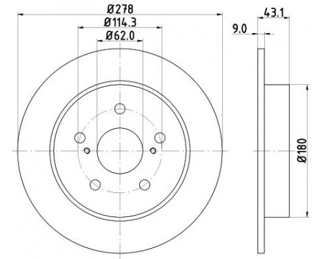 Brake Disc 8DD 355 116-791 Hella