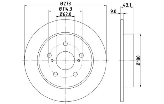 Brake Disc 8DD 355 116-791 Hella