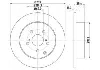 Brake Disc 8DD 355 116-811 Hella