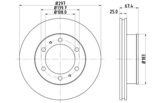 Brake Disc 8DD 355 116-821 Hella