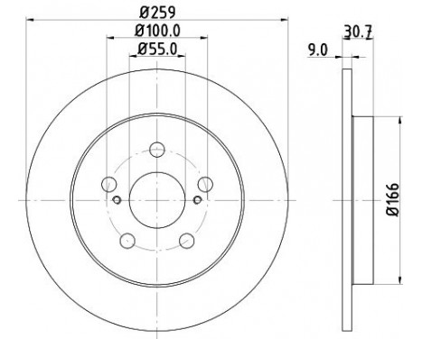 Brake disc 8DD 355 116-901 Hella