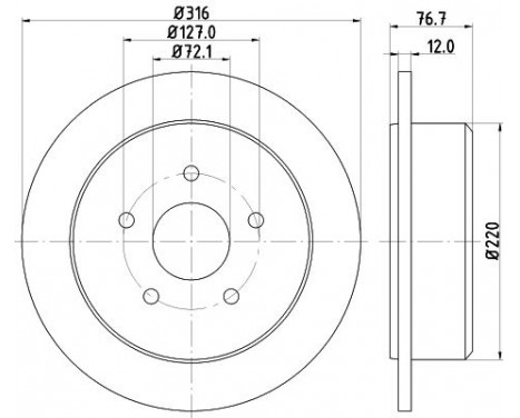 Brake Disc 8DD 355 117-101 Hella Pagid GmbH