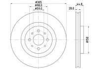Brake disc 8DD 355 117-111 Hella