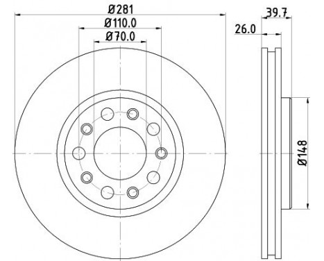 Brake disc 8DD 355 117-231 Hella Pagid GmbH