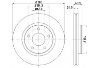 Brake disc 8DD 355 117-321 Hella