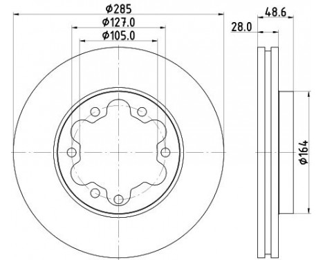 Brake Disc 8DD 355 117-421 Hella