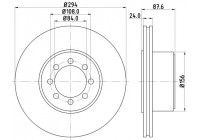 Brake disc 8DD 355 117-481 Hella