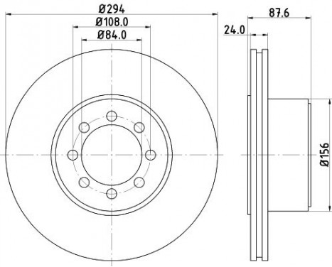 Brake disc 8DD 355 117-481 Hella