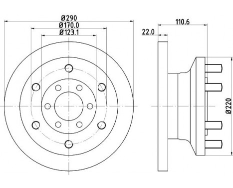 Brake Disc 8DD 355 117-501 Hella