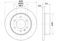 Brake disc 8DD 355 117-641 Hella