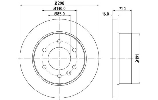 Brake disc 8DD 355 117-641 Hella