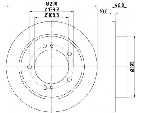 Brake Disc 8DD 355 117-941 Hella