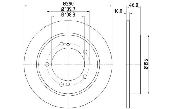 Brake Disc 8DD 355 117-941 Hella