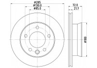 Brake Disc 8DD 355 118-051 Hella