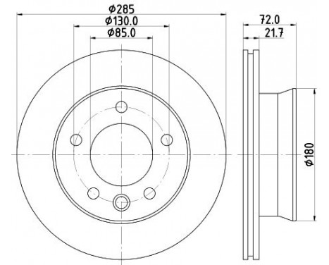 Brake Disc 8DD 355 118-051 Hella