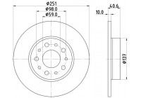 Brake disc 8DD 355 118-071 Hella