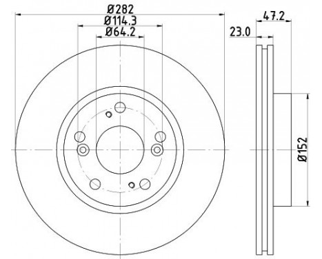 Brake disc 8DD 355 118-131 Hella