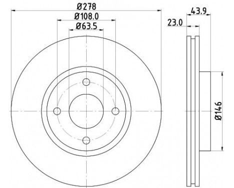 Brake disc 8DD 355 118-181 Hella