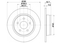 Brake disc 8DD 355 118-211 Hella