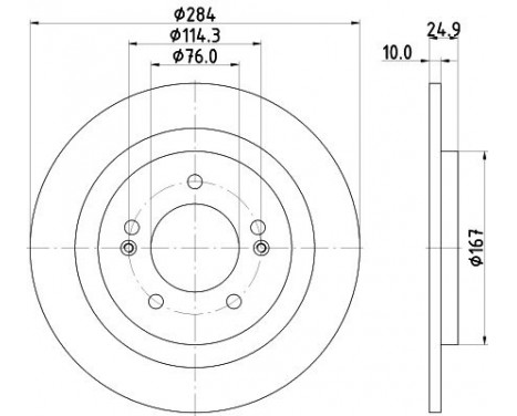 Brake disc 8DD 355 118-231 Hella