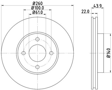 Brake disc 8DD 355 118-291 Hella, Image 4