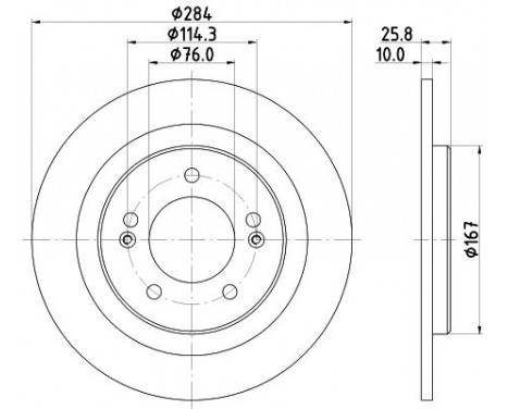 Brake disc 8DD 355 118-361 Hella