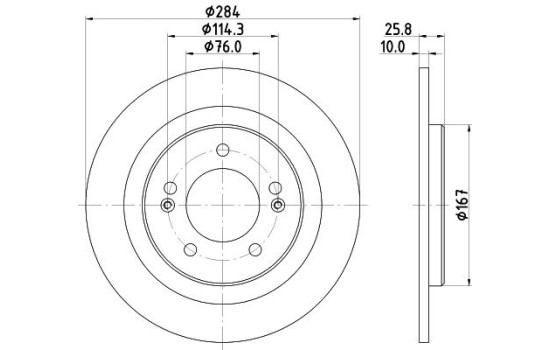 Brake disc 8DD 355 118-361 Hella