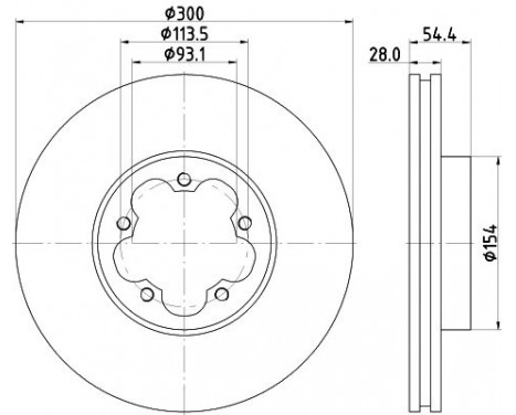 Brake Disc 8DD 355 118-421 Hella