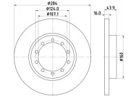 Brake disc 8DD 355 118-521 Hella
