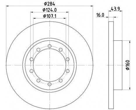 Brake disc 8DD 355 118-521 Hella
