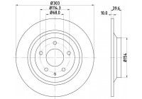 Brake disc 8DD 355 118-541 Hella