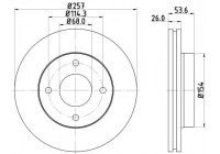 Brake disc 8DD 355 118-571 Hella