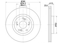 Brake disc 8DD 355 118-701 Hella